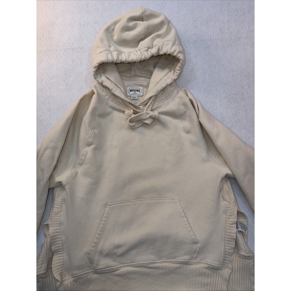EUC AMERICAN EAGLE Ivory Boyfriend Cut Hoodie Sweatshirt Size XS